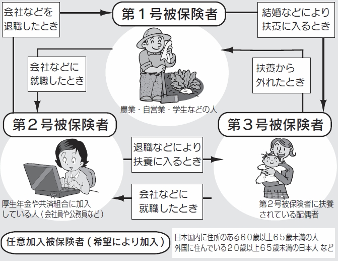 国民年金の届け出イメージ