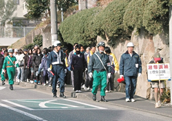 写真：避難訓練