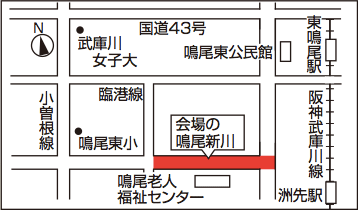 地図：平和灯ろう流しの会場案内図