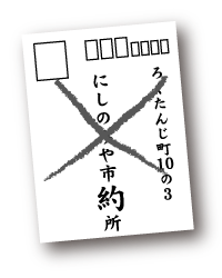 画像：書き損じハガキ イメージ