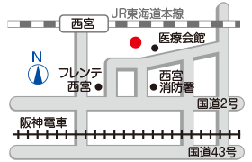 地図：応急診療所