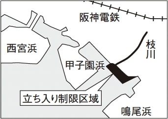 地図：立ち入り制限区域