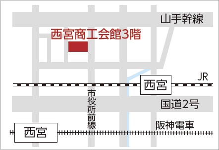 にしのみや起業家支援センター みやスタの周辺地図