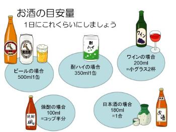 お酒の目安量の図