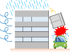 台風被害のイラスト