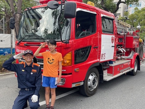 消防車両見学