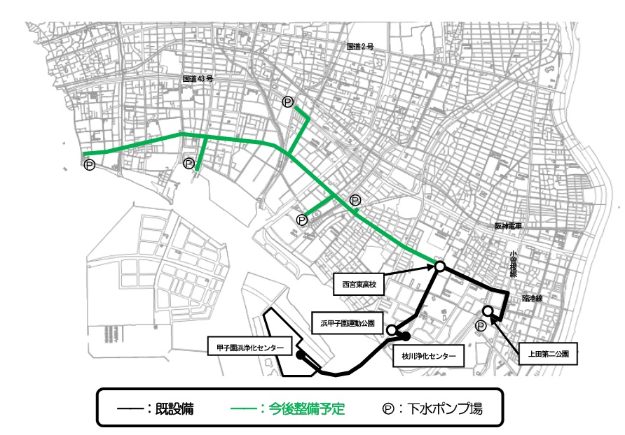 合流貯留管整備計画図