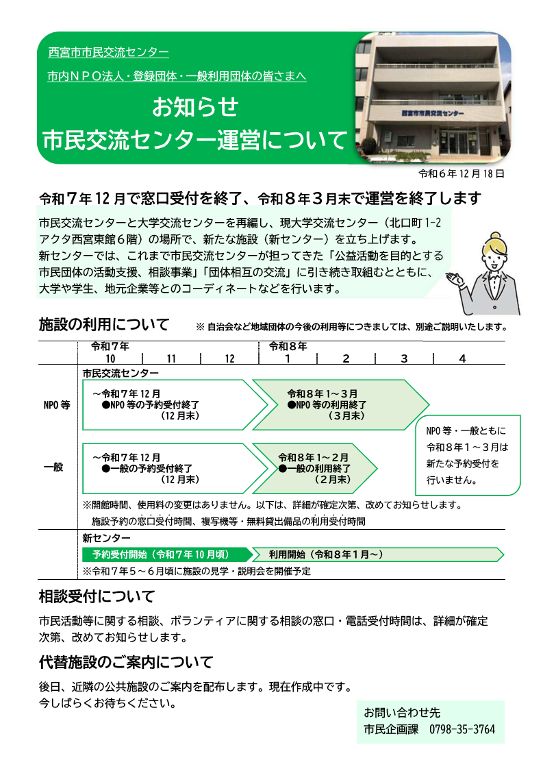 市民交流センター運営について